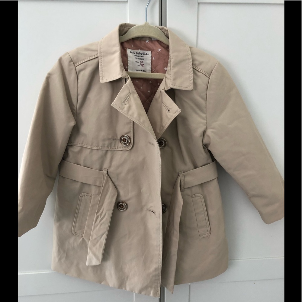Zara Kids - Toddler Girl Trench Coat Size 2-3